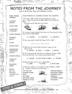 notes from the journey - Washington State Historical Society