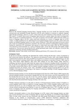 informal language learning setting: technology or social