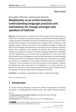 Neofalantes as an active minority: understanding