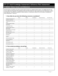 CF adult assessment - UT Health Northeast