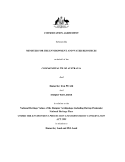 Dampier Salt Conservation Agreement