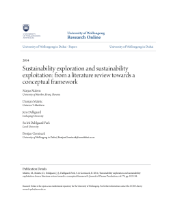 Sustainability exploration and sustainability