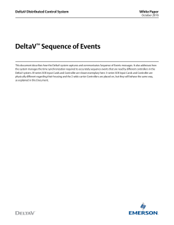 DeltaV&trade; Sequence of Events