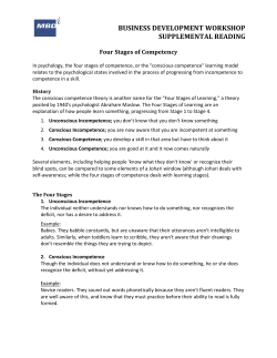 Four Stages of Competency
