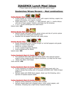 Sandwiches/Wraps/Burgers Meal Combinations