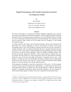 Rapid Prototyping with Fourth Generation Systems