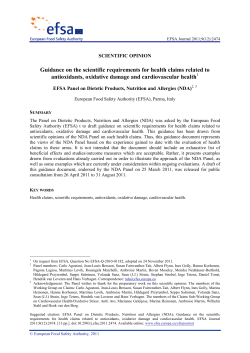 Guidance on the scientific requirements for health claims related