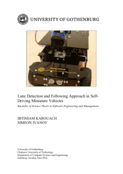Lane Detection and Following Approach in Self