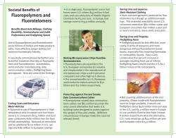 Societal Benefits of Fluoropolymers and Fluorotelomers