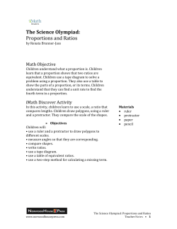 The Science Olympiad: Proportions and Ratios