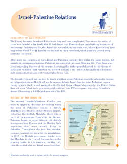 Israel-Palestine Relations - UNAGB-MUN
