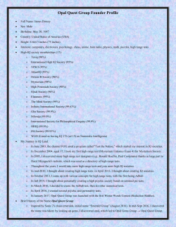 Opal Quest Group Founder Profile