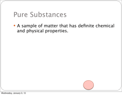 Pure Substances - Monroe County Schools