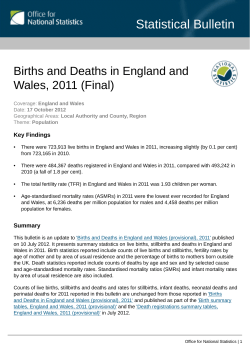 Statistical Bulletin - Office for National Statistics