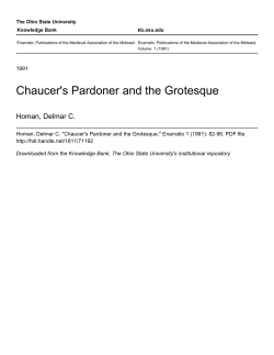 Chaucer`s Pardoner and the Grotesque