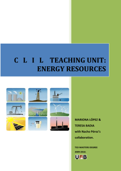 clil teaching unit: energy resources