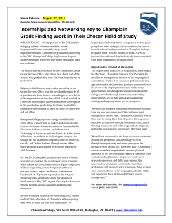 Internships and Networking Key to Champlain Grads Finding Work