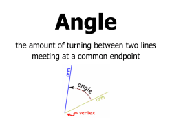 the amount of turning between two lines meeting at a common