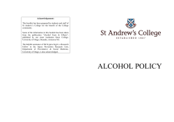 alcohol policy - St Andrew`s College