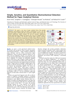 Simple, Sensitive, and Quantitative Electrochemical Detection