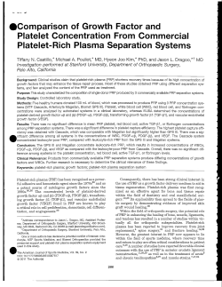iComparison of Growth Factor and Platelet Concentration From