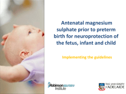 MgS04 CPG Implementation Powerpoint Presentation