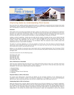 Improving Sales by Understanding FICO Scores