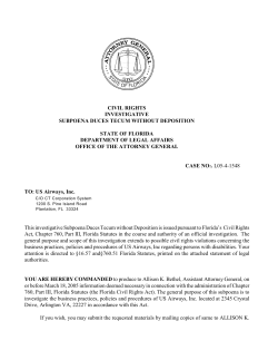 civil rights investigative subpoena duces tecum without deposition