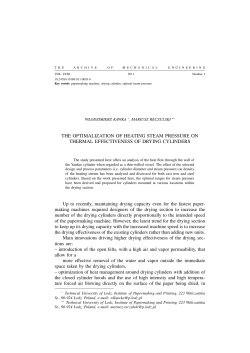 THE OPTIMALIZATION OF HEATING STEAM PRESSURE ON
