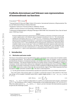 Fredholm determinant and Nekrasov sum representations of