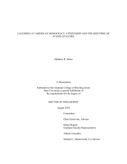 laughing at american democracy: citizenship and the rhetoric of