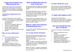 Longer Term Outreach and Befriending Service