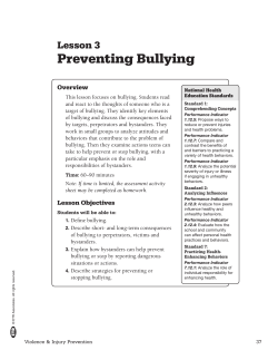 Lesson 3 Preventing Bullying