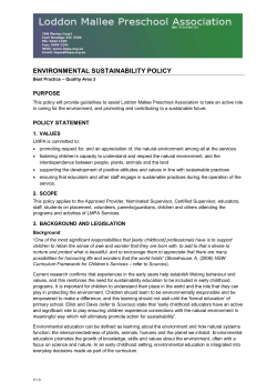 environmental sustainability policy
