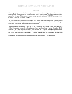 Electrical Safety-Related Work Practices