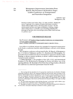 Montgomery Improvement Association Press Release, Bus