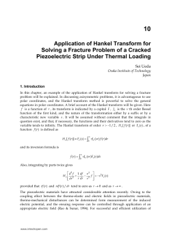 Application of Hankel Transform for Solving a Fracture