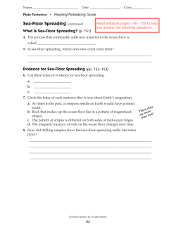 Sea-Floor Spreading (continued)