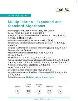Multiplication - Expanded and Standard Algorithms