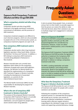 Compulsory alcohol and other drug (AOD) treatment is the legally