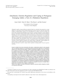 Attachment, Emotion Regulation and Coping in Portuguese