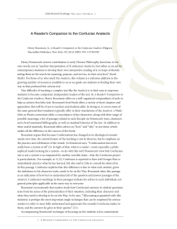 A Reader`s Companion to the Confucian Analects