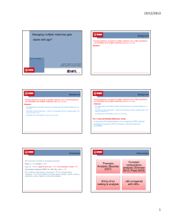 Managing multiple medicines gets easier with age?