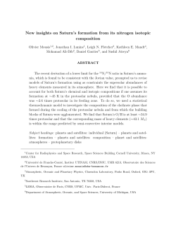Interpretation of the 14 N/ 15 N Ratio Measured in Saturn`s Ammonia