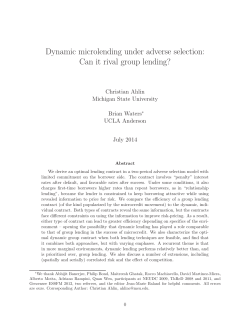 Dynamic microlending under adverse selection: Can it rival group