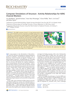 Computer Simulations of StructureActivity Relationships for hERG