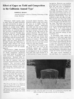 Effect of Cages on Yield and Composition in the California Annual