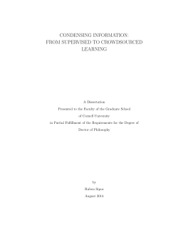 condensing information: from supervised to crowdsourced