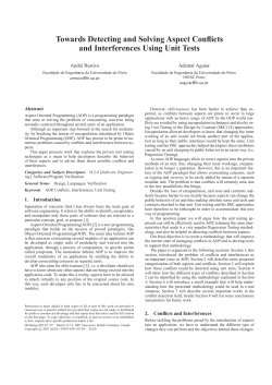 Towards Detecting and Solving Aspect Conflicts