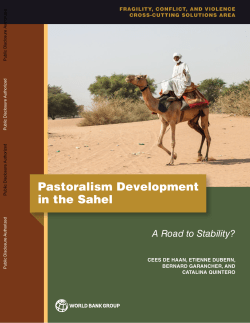 Pastoralism Development in the Sahel